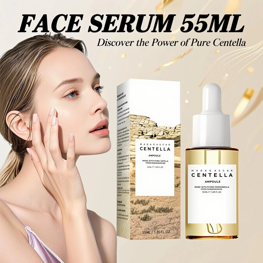 Madagascar Centella Asiatica Serum 55ml - Sensitive Skin Soothing Formula with Acne Support & Deep Moisturizing Care for Face.