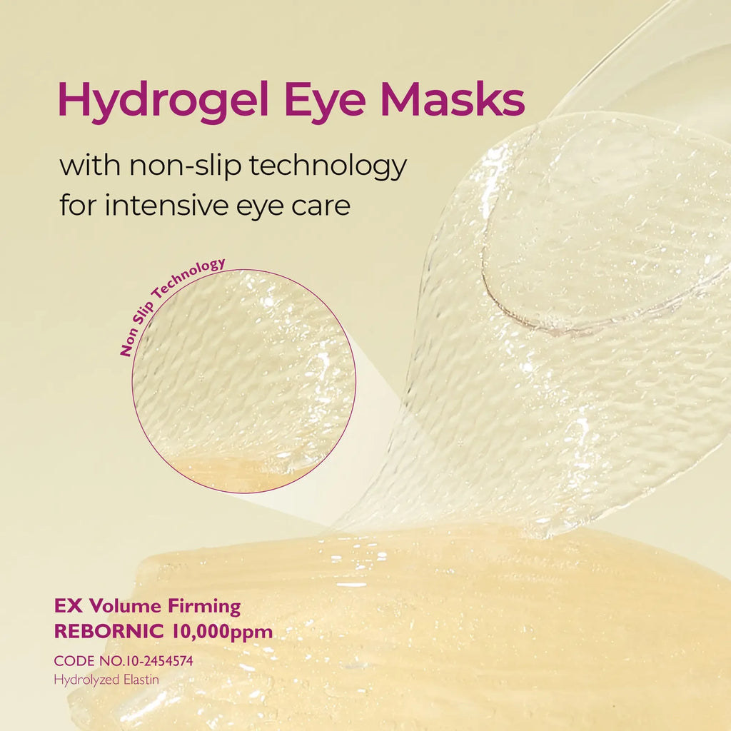 Calcium Volume Eye Patch 60ea - Anti-aging, Drooping Eyelid, Puffiness | Korean Cosmetics, Firming&Moisture Mask Under Eye Patch