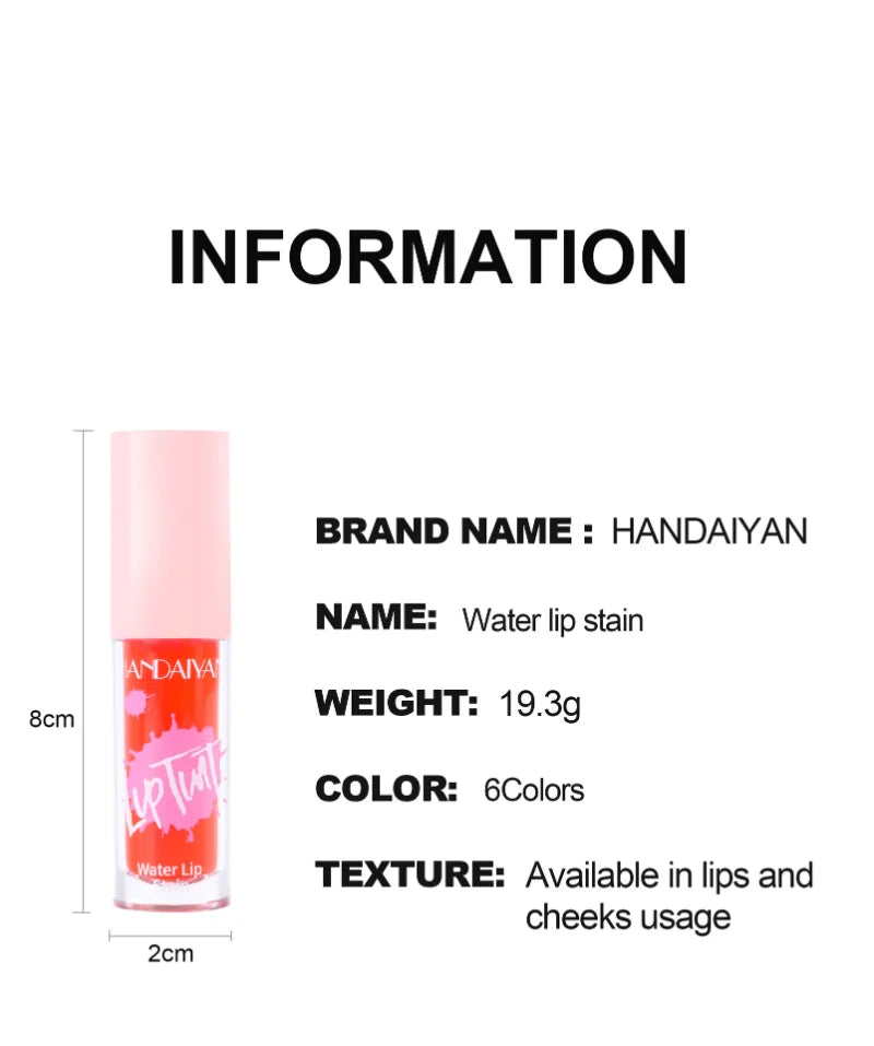 Liquid Lipstick and Blush 2 In 1 Waterproof Long Lasting Water Lip Stain Lips&cheek Makeup