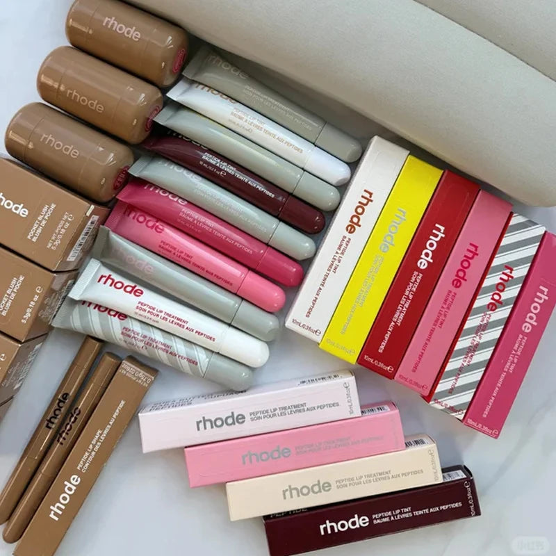 Rhode Blue Makeup Bubble Bag Sugaeberry Lip Glaze Gloss Powder Blusher Glazing Milk Skin Care Cosmetic