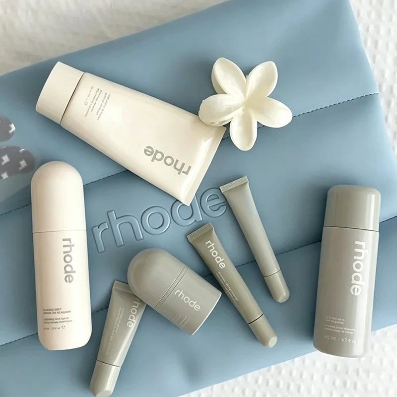 Rhode Blue Makeup Bubble Bag Sugaeberry Lip Glaze Gloss Powder Blusher Glazing Milk Skin Care Cosmetic