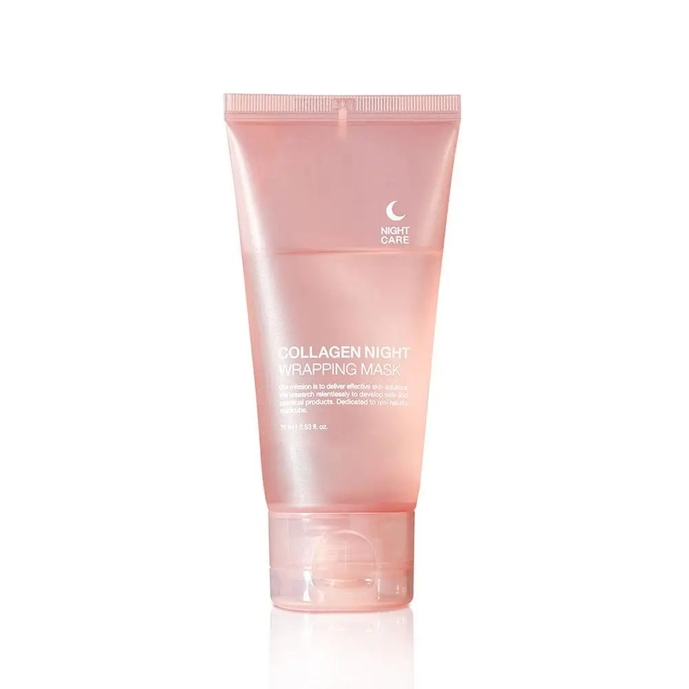 Hydrolyzed Collagen Overnight Facial Mask Wrapping Peel-Off Mask Hydrating Firming Mask for Elasticity Reduces Sagging Dullness