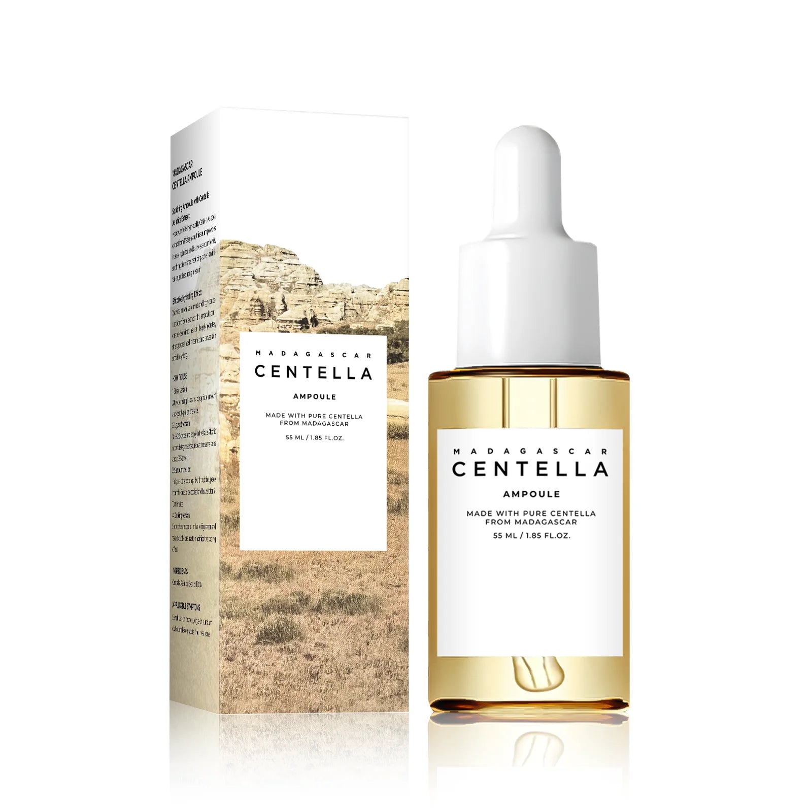 Madagascar Centella Asiatica Serum 55ml - Sensitive Skin Soothing Formula with Acne Support & Deep Moisturizing Care for Face.
